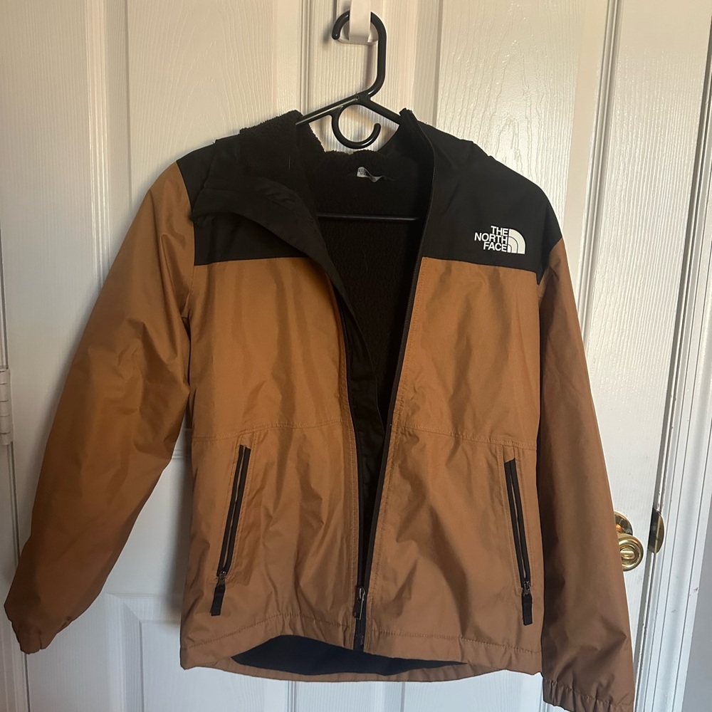 The North Face boys  Brown and Black Jacket